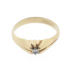 Image 5 of Golden fantasy ring with diamond | 0.10 ct.