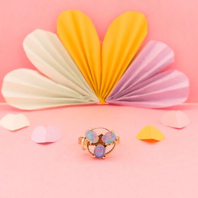 Image 2 of 9 Carat Triple Opal Ring | Vintage