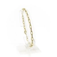 Gold anchor link bracelet | 20 cm