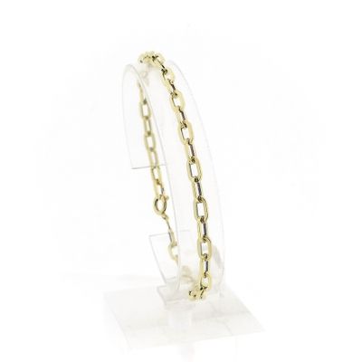 Image 1 of Gold anchor link bracelet | 20 cm