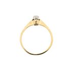 Image 3 of Gold solitaire ring with diamond | 0.07 ct. | Carnation