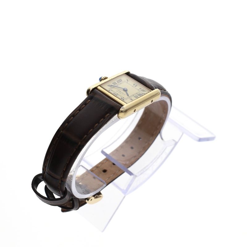 Image 13 of Cartier Tank Vermeil 5057001; Vintage ladies watch