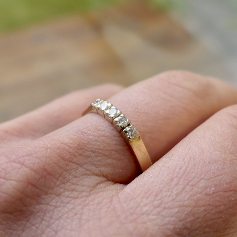 Image 8 of Gold ring with diamond | 0.30 ct.