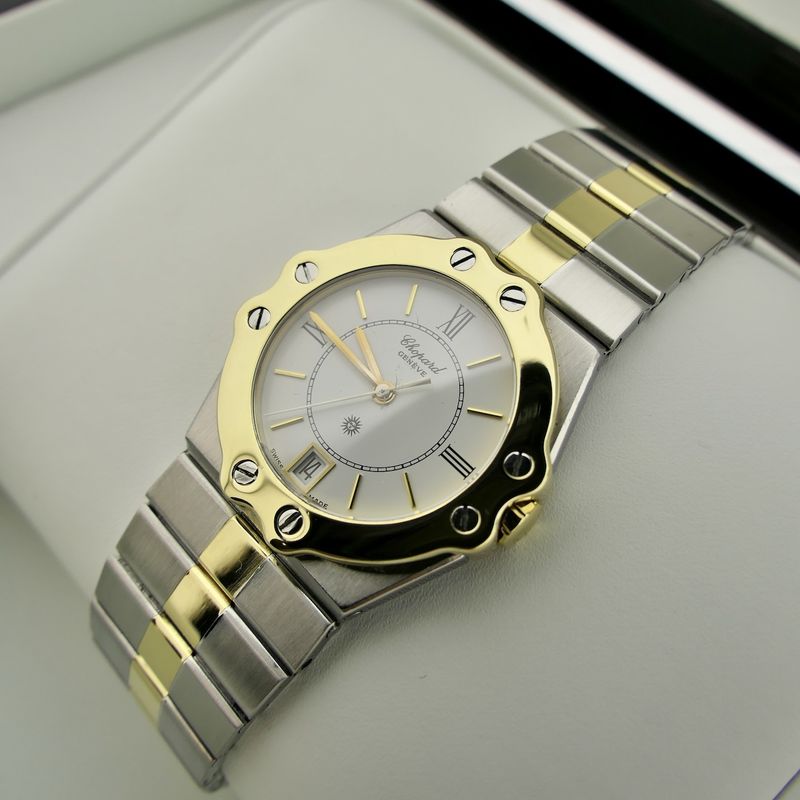 Image 13 of Chopard St. Moritz 8023; 18k gold/steel watch