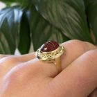 Image 7 of Gold ring with engraved carnelian