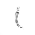 Image 5 of Silver pendant of a tusk with zirconia