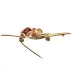 Image 3 of Two-tone gold brooch; Vintage/antique | Rose