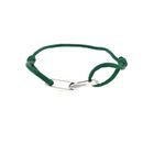 Image 1 of Forever Knots® Green Satin Bracelet with Silver Link