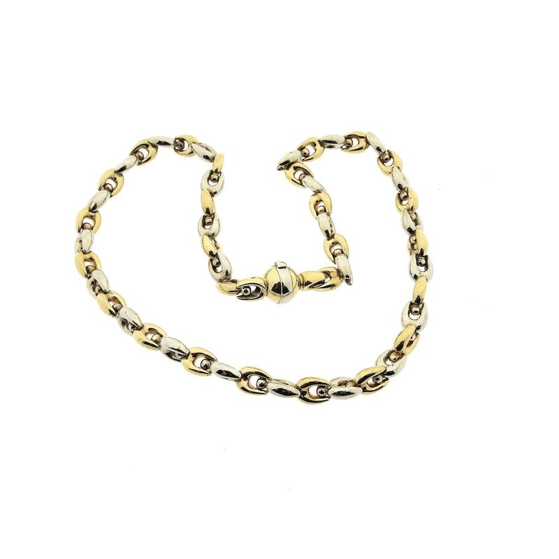 Image 2 of Two-tone gold fantasy link necklace