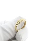 Image 10 of Gold ring with diamonds; 0.04 ct.