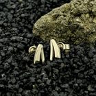 Image 2 of Two-tone gold stud earrings