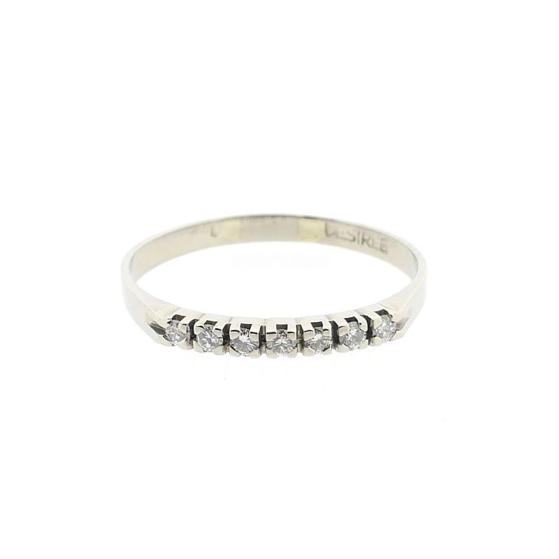 Image 3 of White Gold Ring with Diamonds; 0.14 ct.