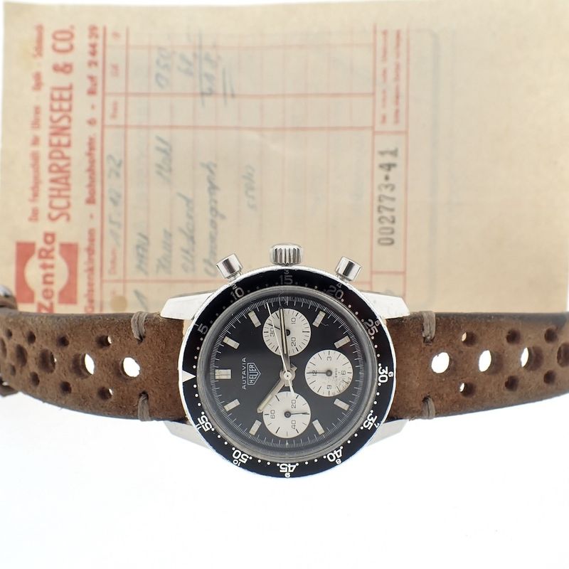 Image 13 of Heuer Autavia 2446C; Vintage chronograph men's watch