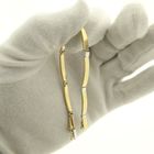 Image 10 of Two-tone gold bar link bracelet | 18.5 cm