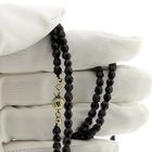 Image 3 of Glass bead necklace/saucer with gold clasp; Antique | 93 cm