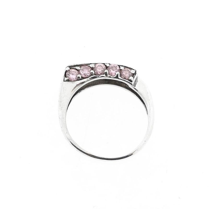 Image 5 of Silver Ring with Pink Zirconia