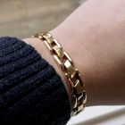 Image 7 of Bicolor gold Bismarck link bracelet