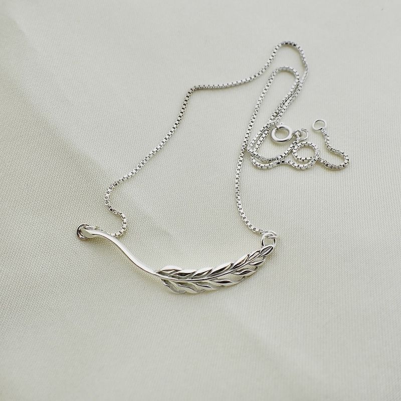 Image 7 of Silver necklace with fixed pendant | 39 cm