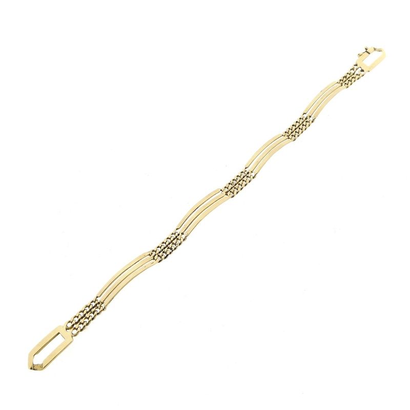 Image 8 of Gold gourmet/fantasy link bracelet; 20.5 cm | Cetas