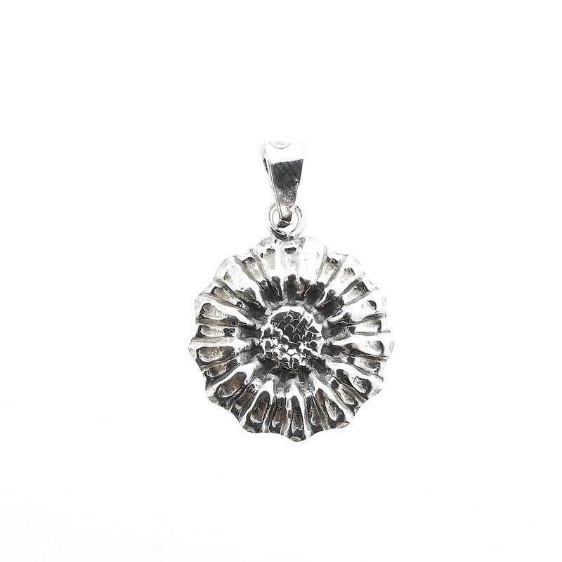 Image 1 of Silver pendant of a flower