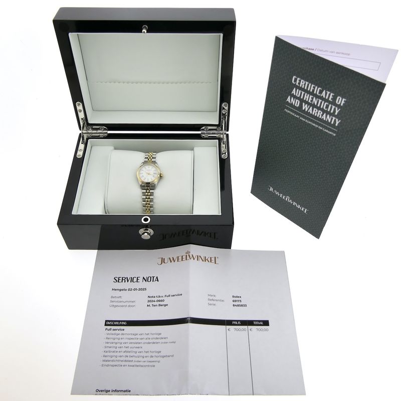 Image 4 of Rolex Lady-Datejust 26mm 69173; Vintage 18k gold/steel women's watch