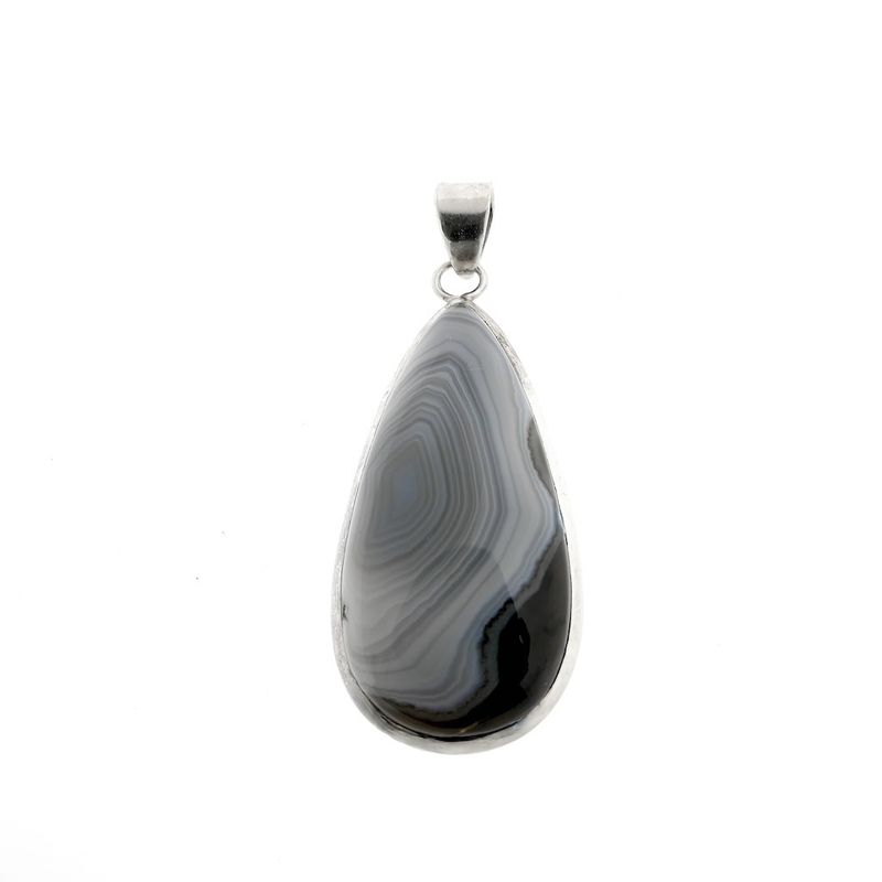 Image 1 of Silver pendant with agate