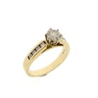 Image 1 of 10 carat ring with diamonds 1.15 ct.