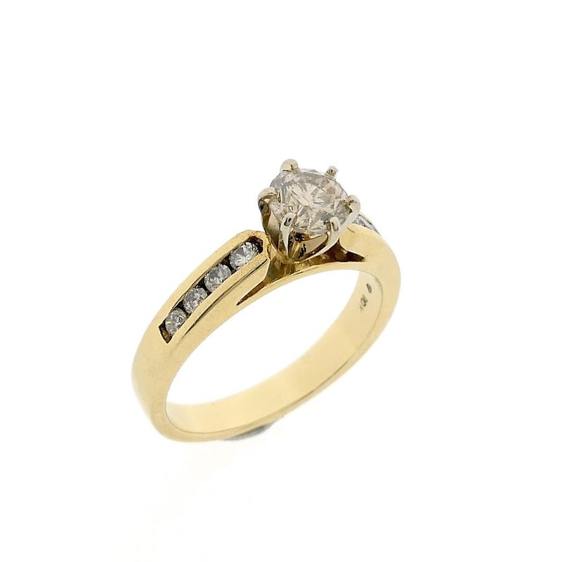 Image 1 of 10 carat ring with diamonds 1.15 ct.