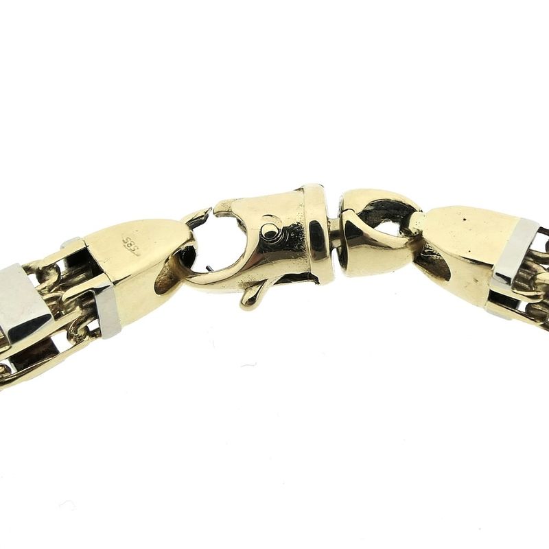 Image 3 of Two-tone gold magnum link bracelet