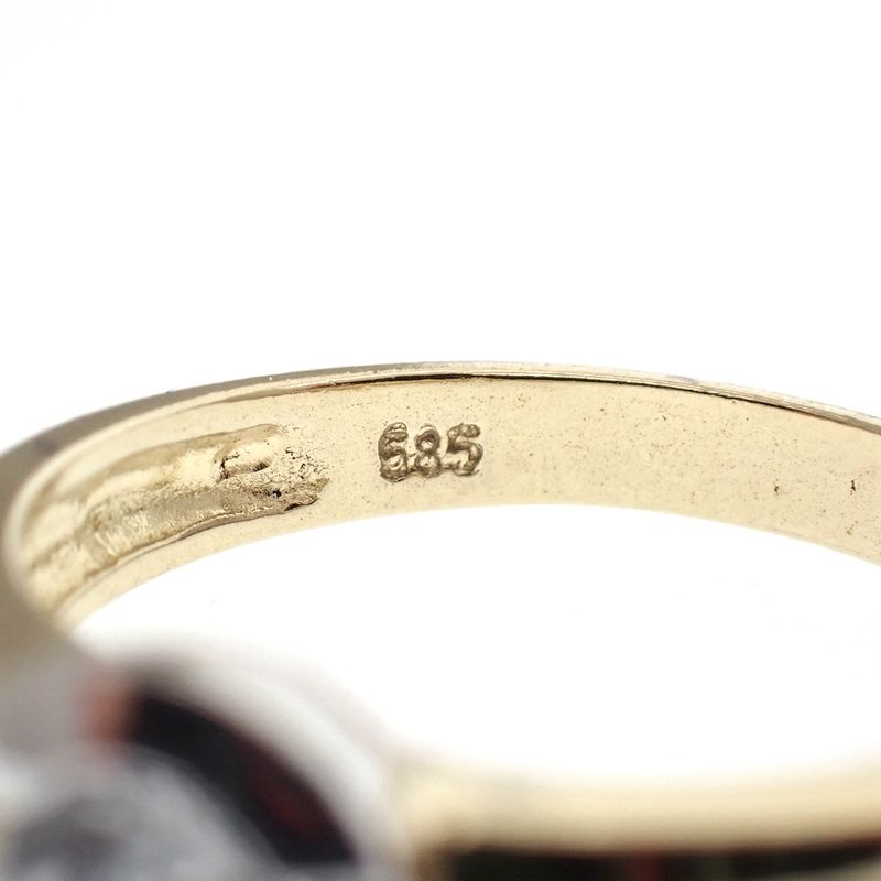 Image 3 of Two-tone gold solitaire ring with zirconia