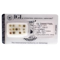 13 loose diamonds in IGL seal; 1.59 carat VS/I