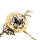 Image 3 of Antique gold brooch with rose-cut diamonds; approx. 0.40 ct.