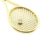 Image 4 of Gold pendant of a tennis racket with diamond; 0.04 ct.