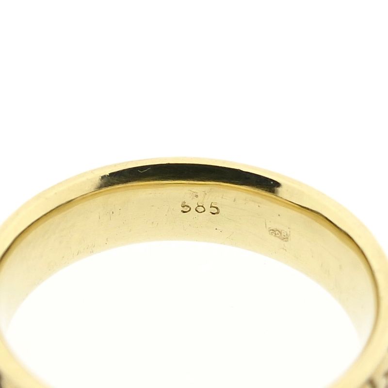 Image 4 of Men's Yellow Gold Nugget Pink Ring
