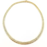 Gold chain; French gourmet link | 44 cm
