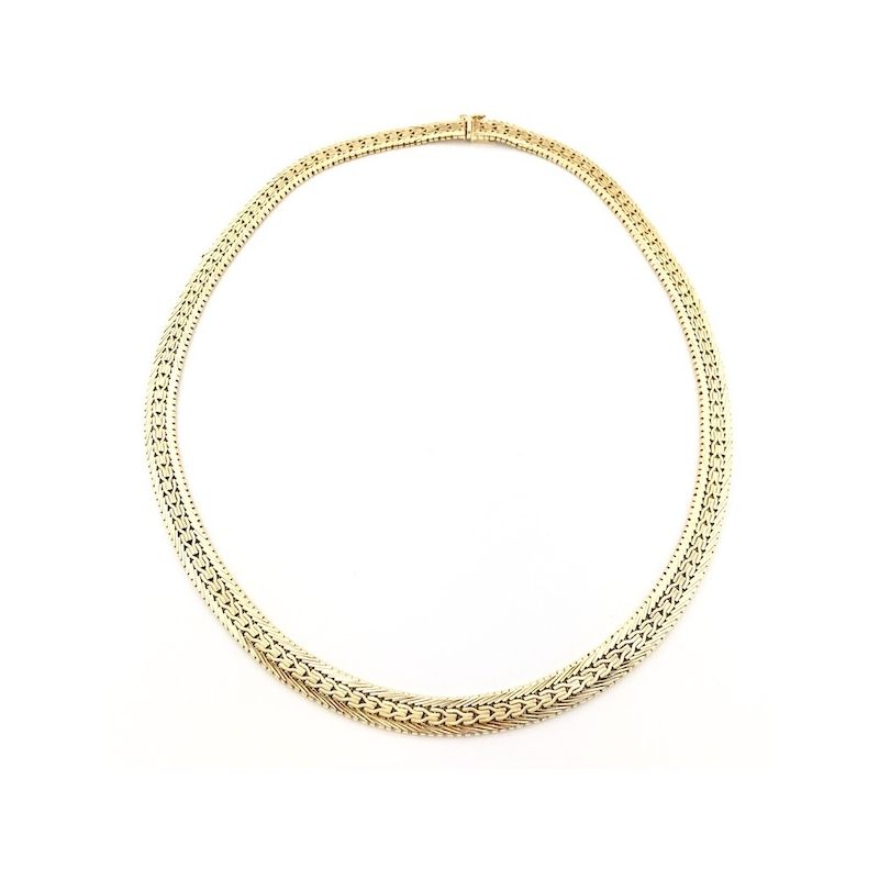 Image 1 of Gold chain; French gourmet link | 44 cm