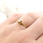 Image 4 of Gold solitaire ring with diamond; 0.03 ct.