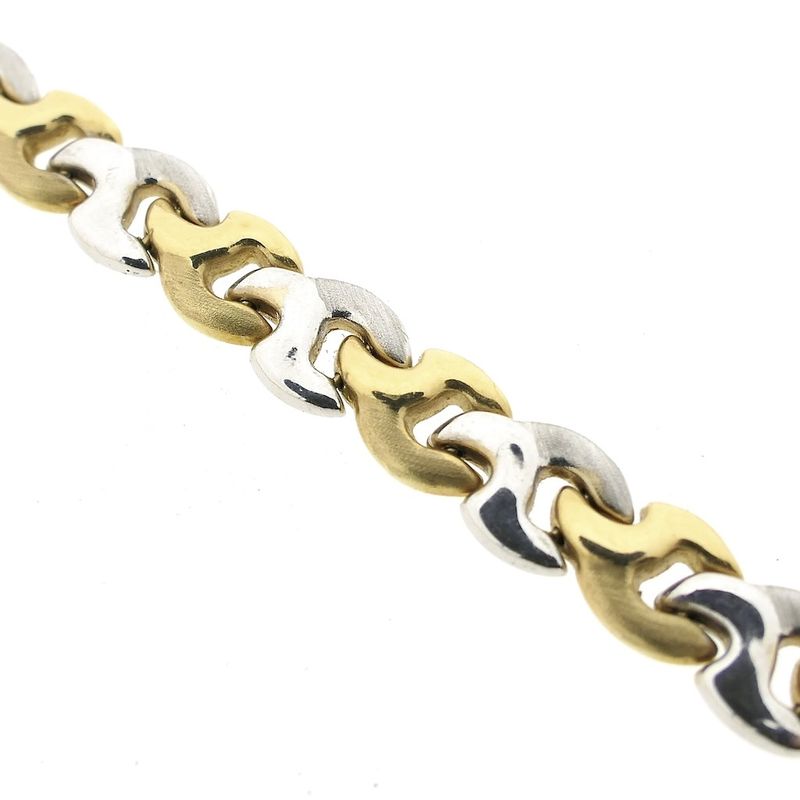 Image 4 of Two-tone gold fantasy link necklace | 41.5 cm