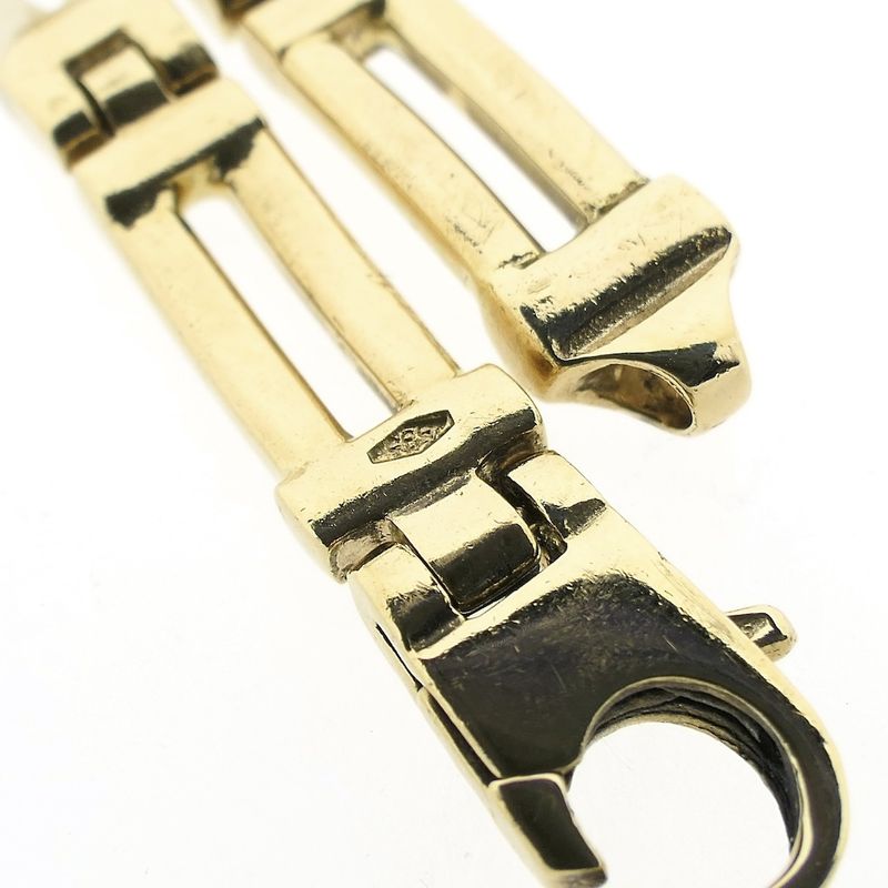 Image 5 of Two-tone gold link bracelet with diamonds