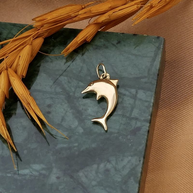 Image 9 of Golden dolphin pendant