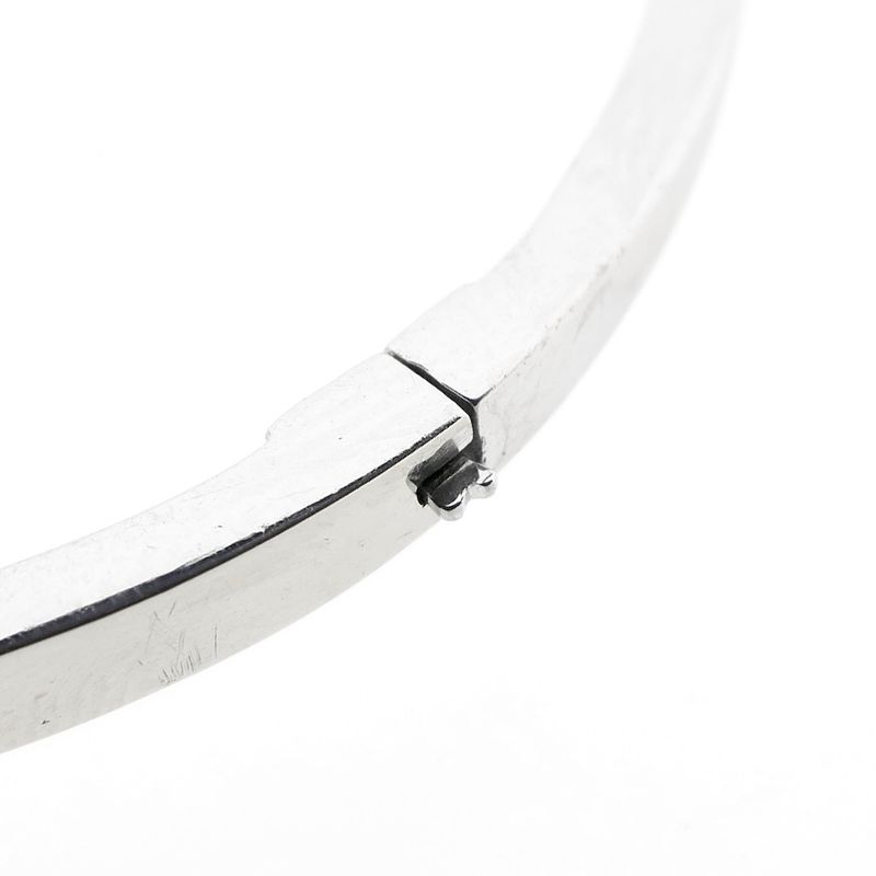 Image 6 of White gold bracelet with jade and diamond 0.035 ct.