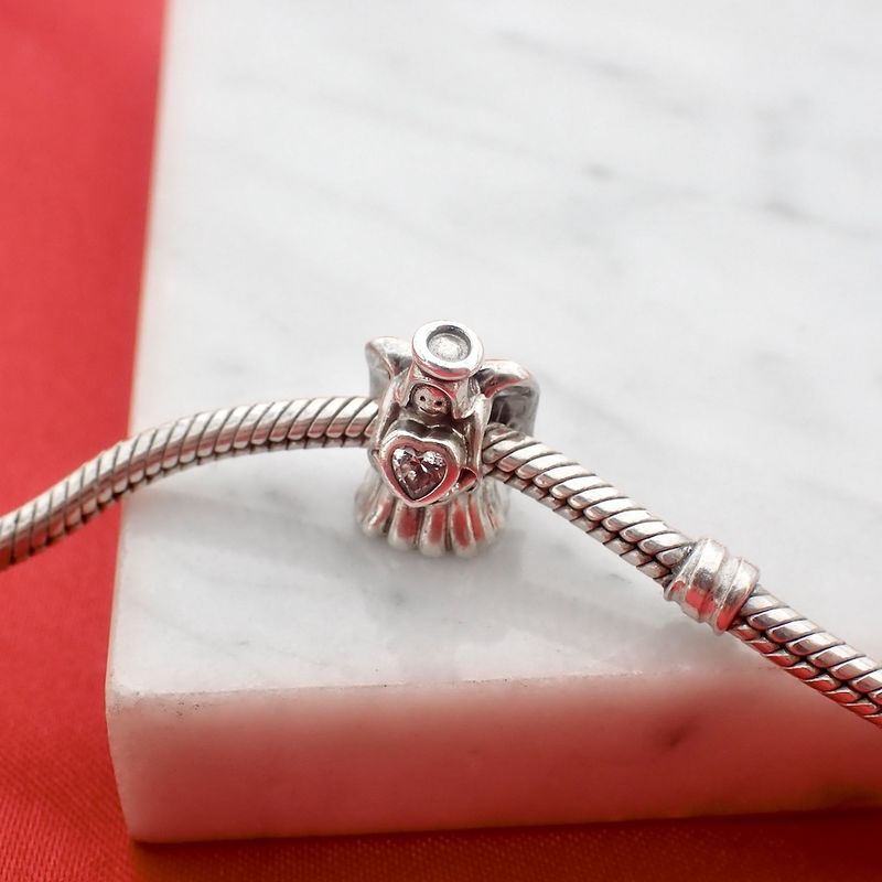Image 2 of Pandora charm; Silver; Angel of Love