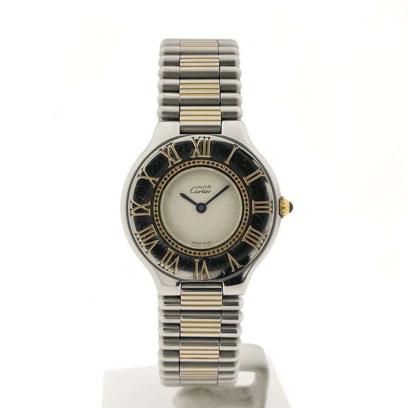 Image 1 of Cartier 'Must de Cartier 21' 9010; Bicolor dames horloge