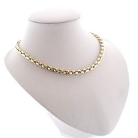 Two-tone gold link necklace