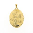 Image 1 of Vintage gold floral locket pendant