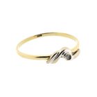 Image 4 of Two-tone gold solitaire ring with diamond | 0.005 ct.