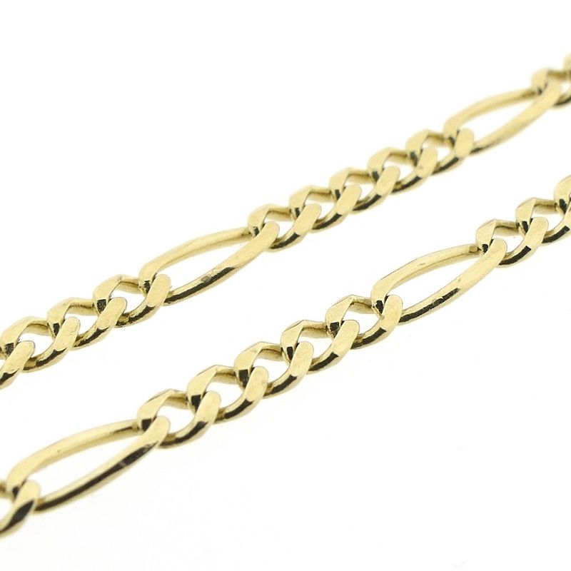 Image 4 of Gold Figaro link bracelet for children | 14 cm