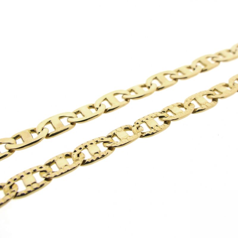 Image 4 of Gold navy link necklace; men | 59.5 cm
