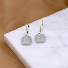 Image 6 of 9 carat pavé earrings with diamond; 1.20 ct.