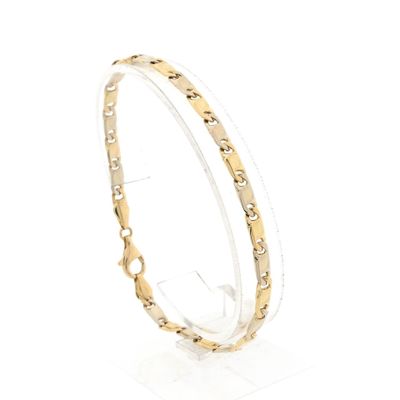 Image 1 of Bicolor gold infinity link bracelet